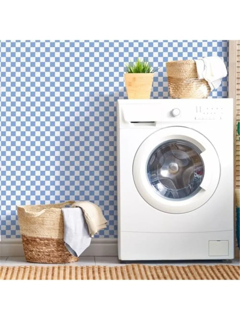 Blue Checkered Peel Stick Wallpaper Checkerboard Contact Paper Removable Vinyl